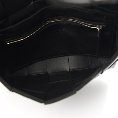 Bottega Veneta Lambskin Maxi Intrecciato Cassette Crossbody Bag Black 4 of 7
