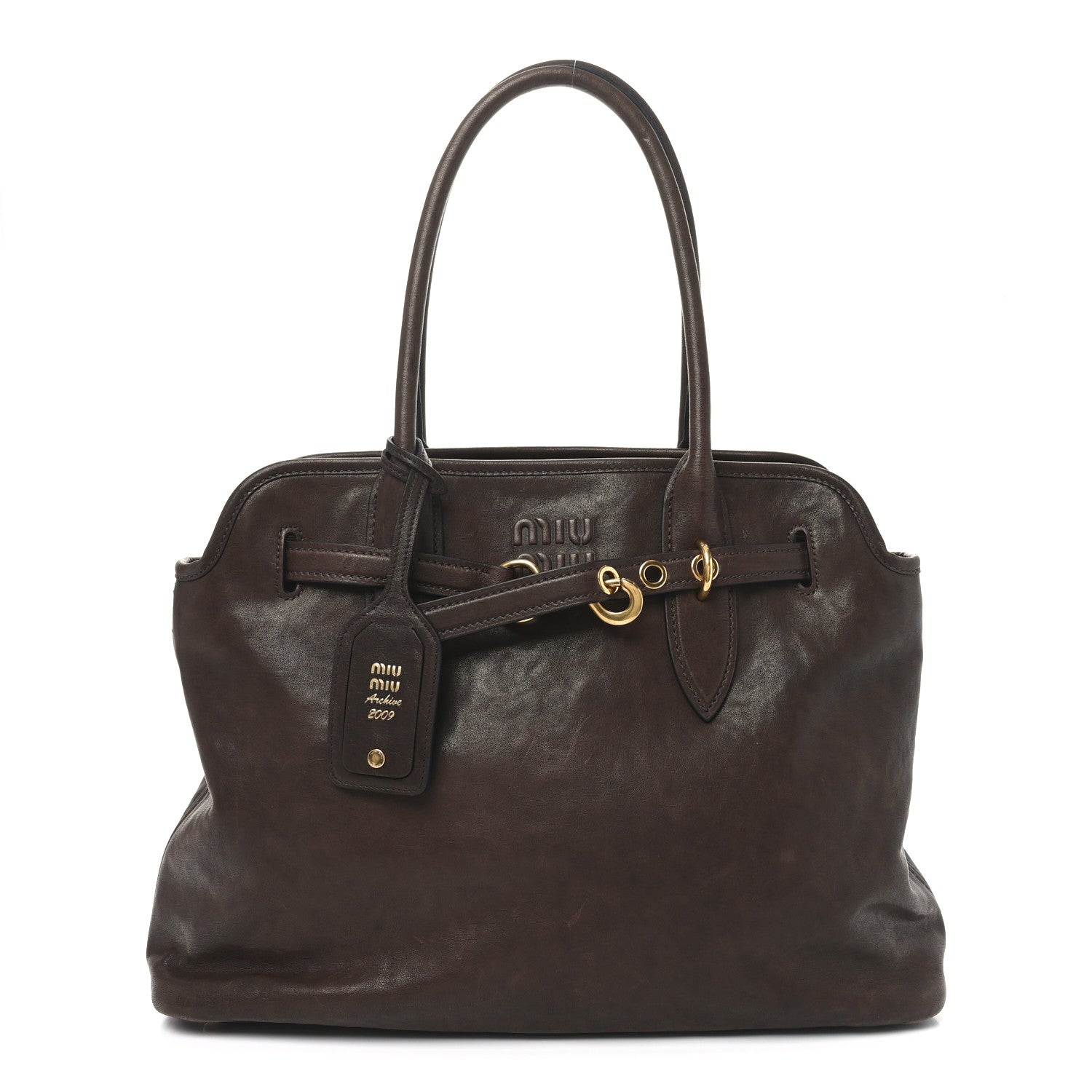 Miu Miu Nappa Medium Aventure Bag Radica 1 of 9