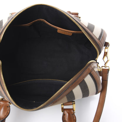 Burberry House Check Medium Alchester Bowling Bag Tan 4 of 9
