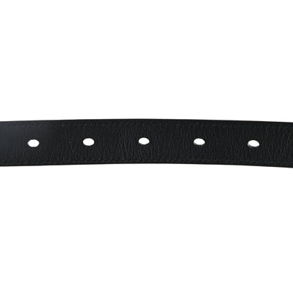 Saint Laurent Smooth Calfskin Monogram Square Buckle Belt 90 36 Black 4 of 7