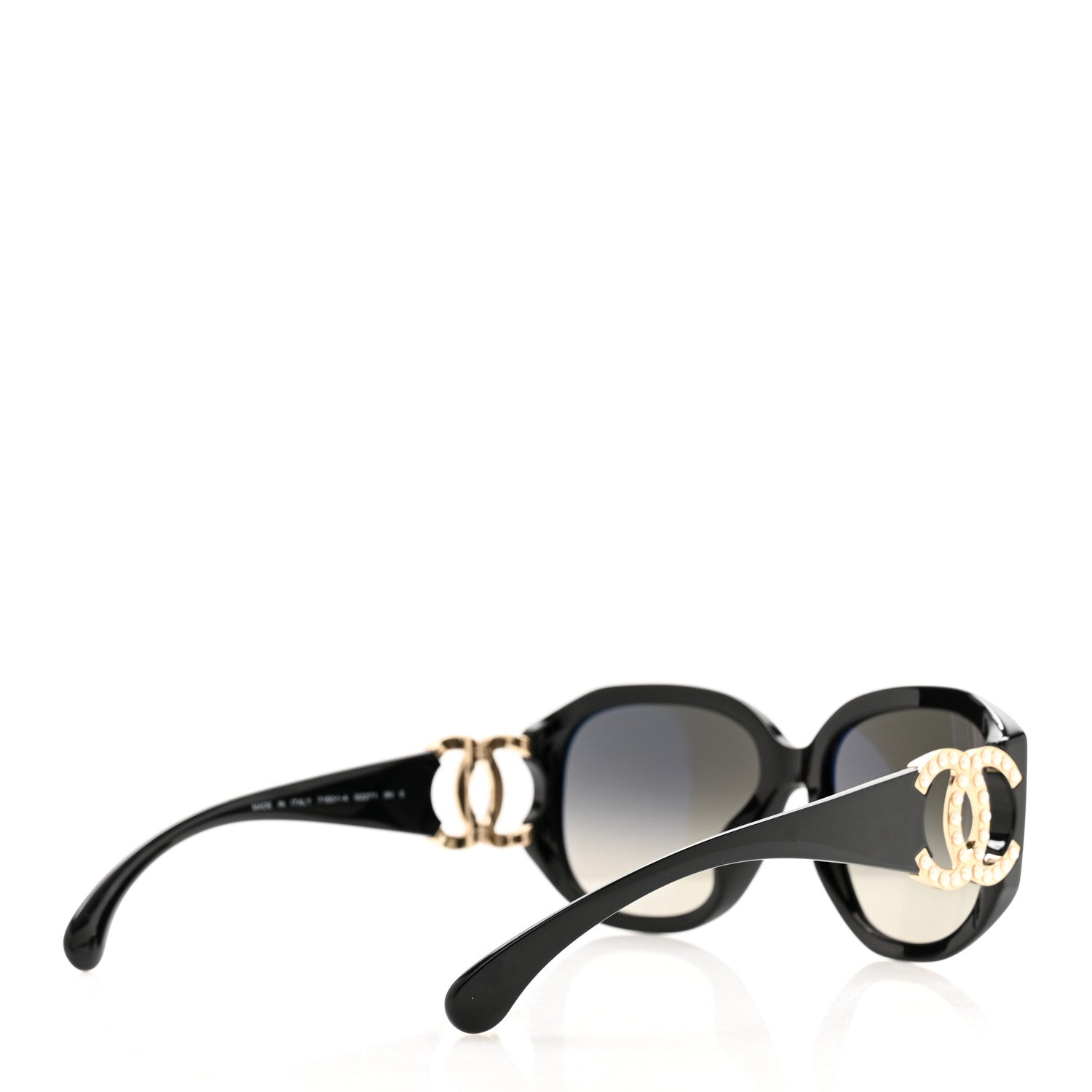 Chanel Acetate Pearl CC Square Sunglasses 71501-A Black 4 of 7
