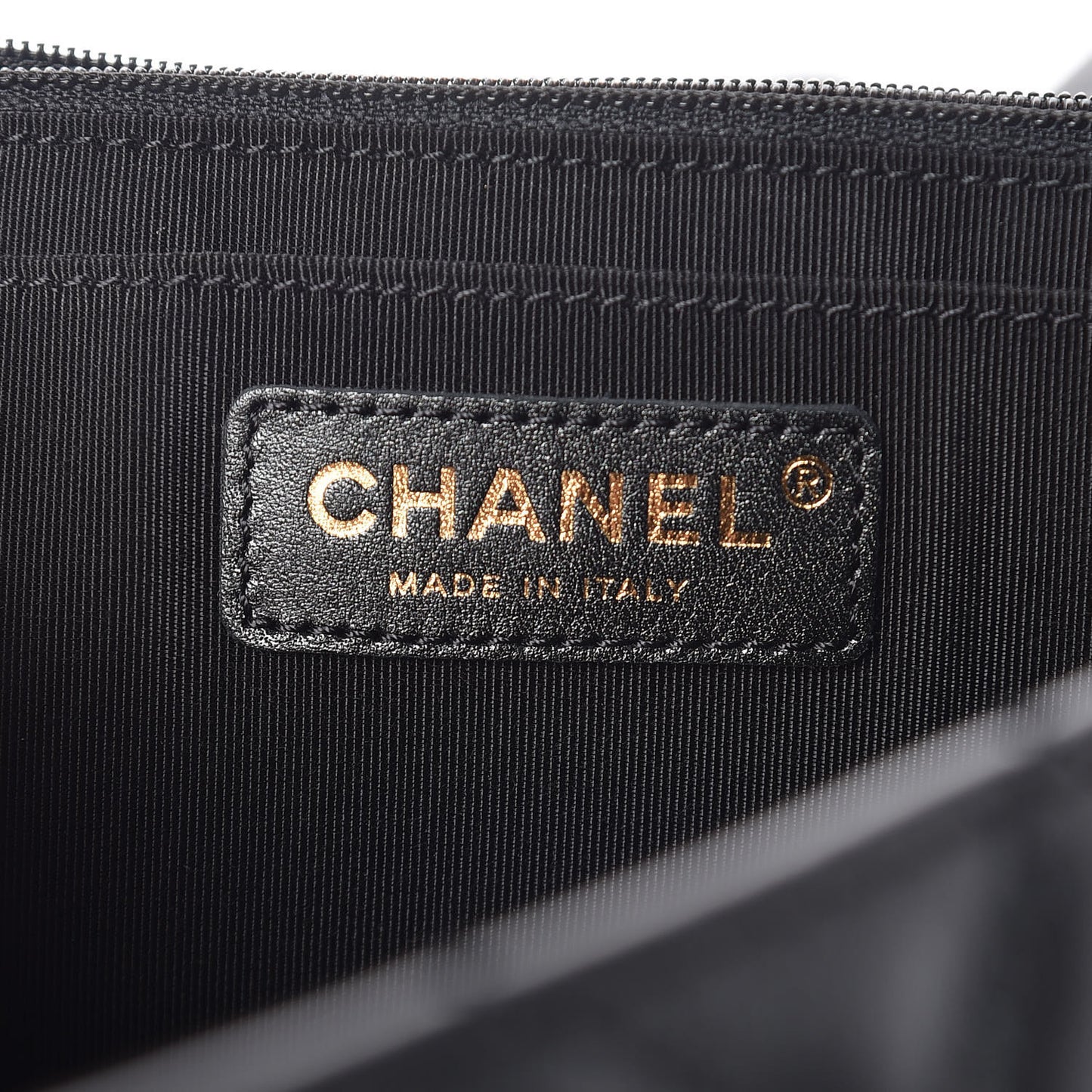 Metallized Calfskin Small XXL Travel Flap Bag Black