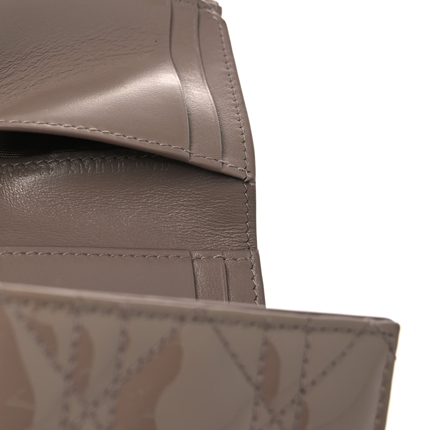Christian Dior Patent Cannage Lady Dior Lotus Wallet Warm Taupe 7 of 7