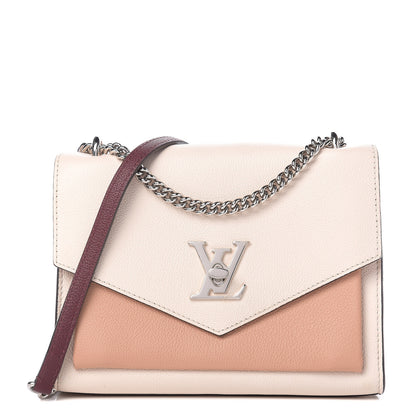 Louis Vuitton Soft Calfskin Mylockme Chain Bag BB Rose Silk Quartz Calla 1 of 9