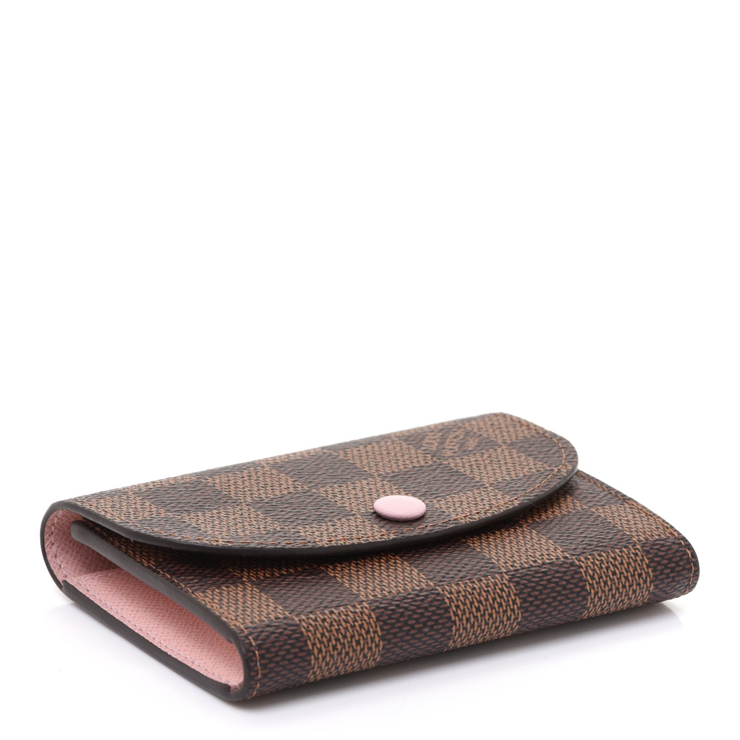 Damier Ebene Rosalie Coin Purse Rose Ballerine