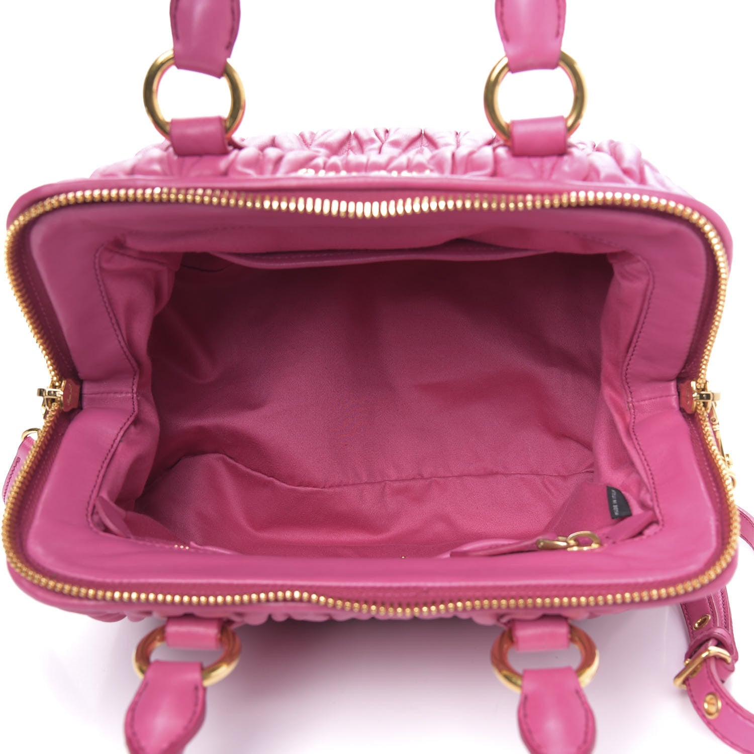 Miu Miu Nappa Matelasse Bauletto Top Handle Bowler Loto 6 of 16