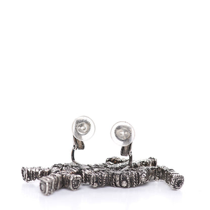 Saint Laurent Berber Metal Deconstructed Opyum Clip On Earrings 3 of 4