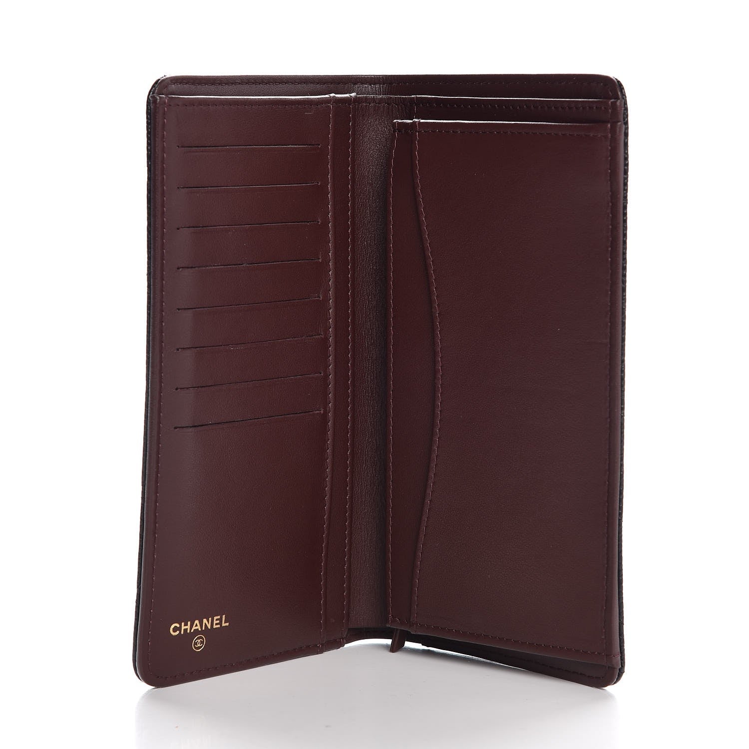 Chanel Caviar Quilted Yen Wallet Black 5 of 8