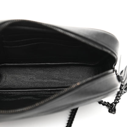 Saint Laurent Grain De Poudre Matelasse Monogram Mini Lou Camera Bag Black 5 of 7