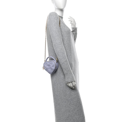 Louis Vuitton Calfskin Embroidered Monogram Pop My Heart Bag Pouch Lilac 2 of 10