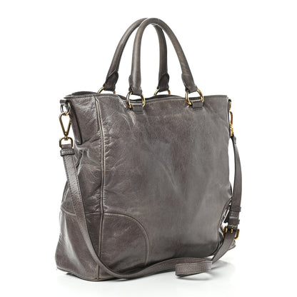 Prada Vitello Shine Top Handle Bag Fumo 2 of 25
