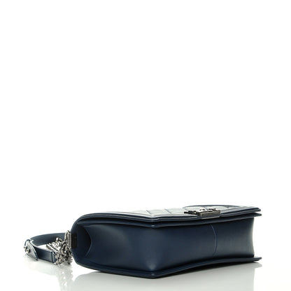 Chanel Calfskin Double Stitch New Medium Boy Flap Marine 4 of 8
