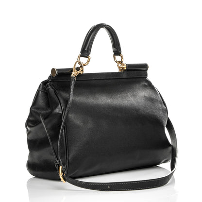 Dolce & Gabbana Dauphine Large Miss Sicily Satchel Black 5 of 9