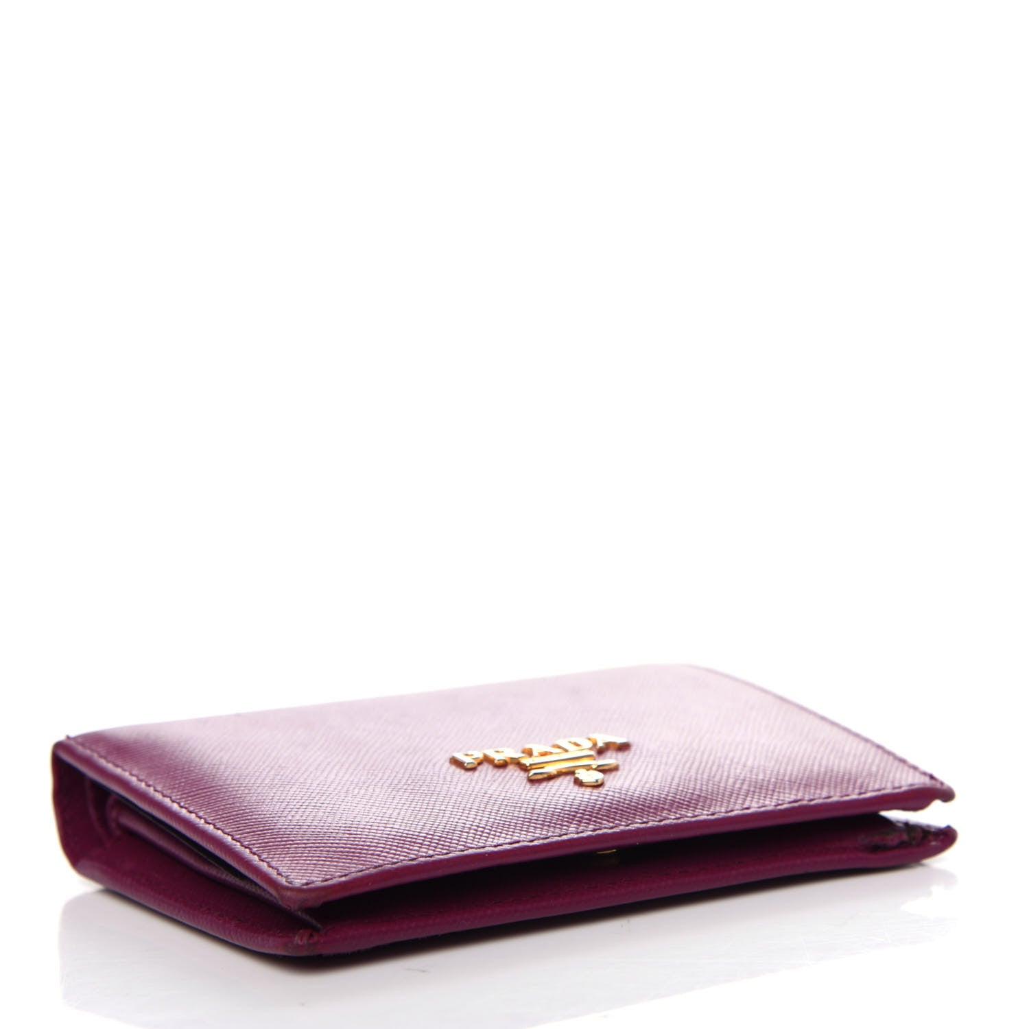 Prada Saffiano Metal Bi-Fold Wallet Ametista 4 of 8