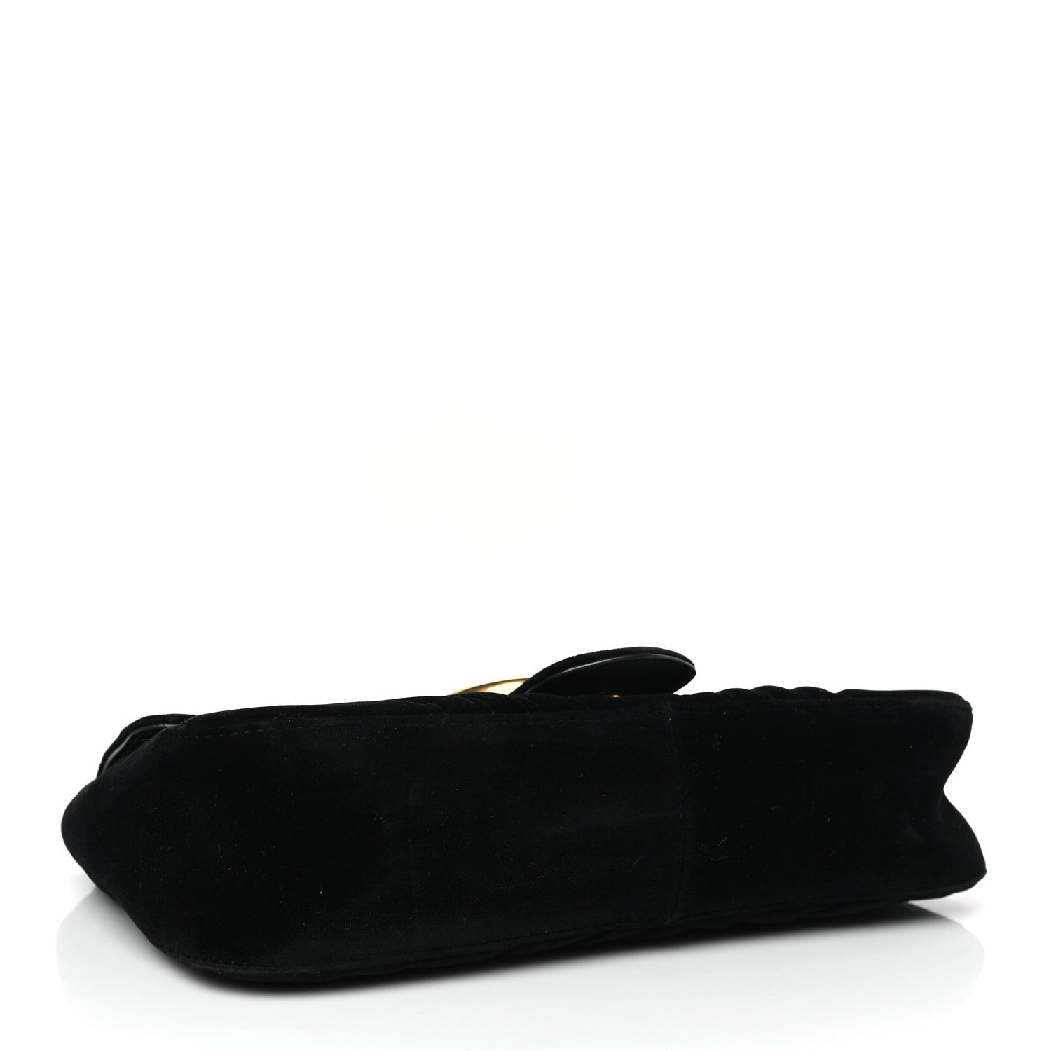 Gucci Velvet Matelasse Medium GG Marmont Shoulder Bag Black 4 of 9