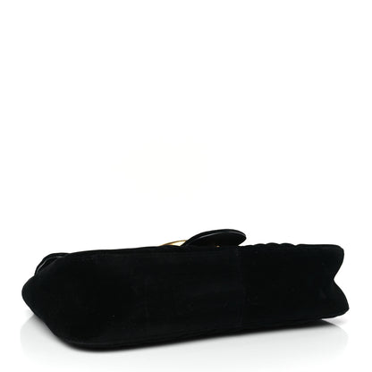 Gucci Velvet Matelasse Medium GG Marmont Shoulder Bag Black 4 of 9