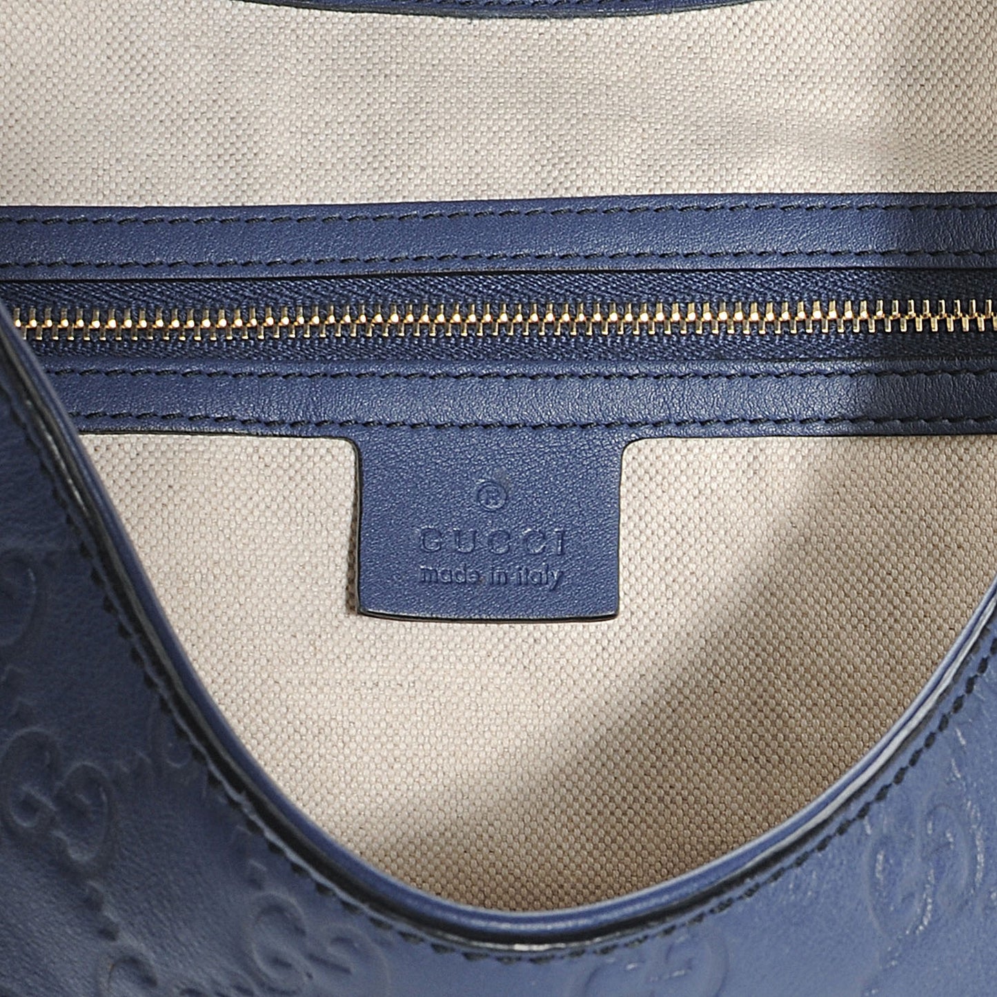Guccissima Medium Emily Hobo Blue