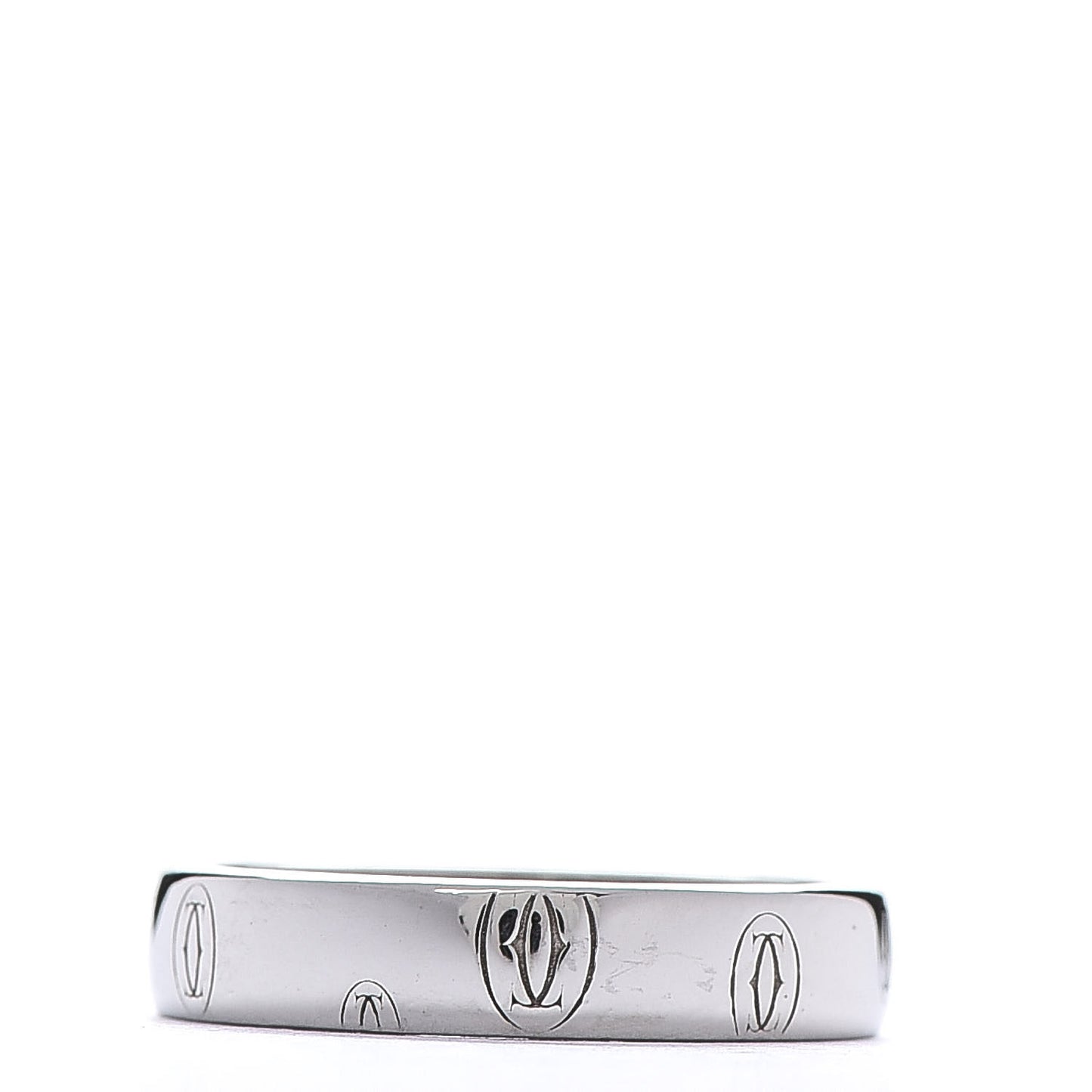 18K White Gold 4mm Happy Birthday Band Ring 51 5.75