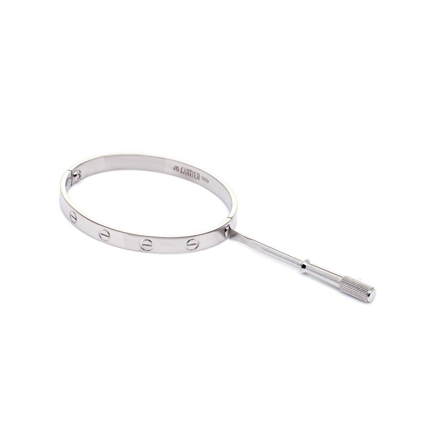 18K White Gold LOVE Bracelet 17