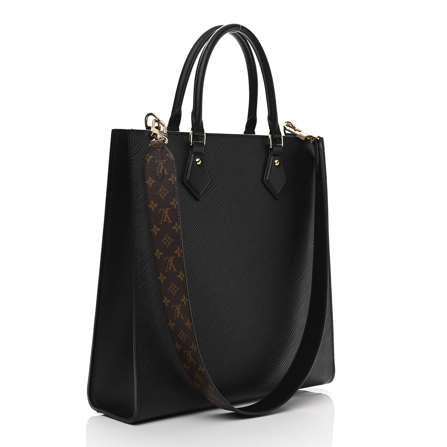 Louis Vuitton Epi Sac Plat PM Black 3 of 9