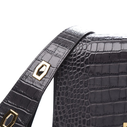 Givenchy Calfskin Crocodile Embossed Medium Eden Storm Grey 9 of 10