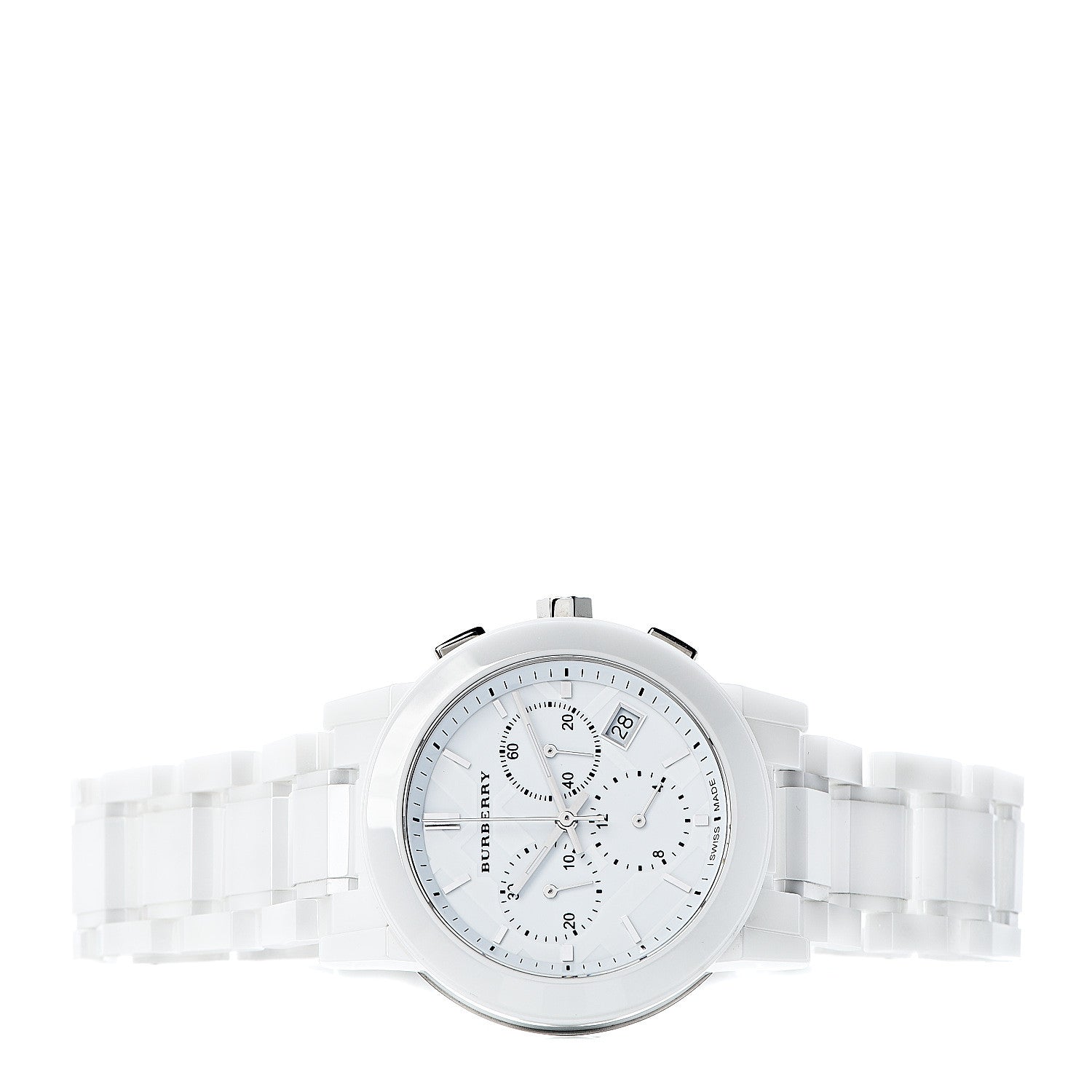 Burberry Stainless Steel Ceramic 38mm Chronograph Quartz Watch White BU9080 3 of 8