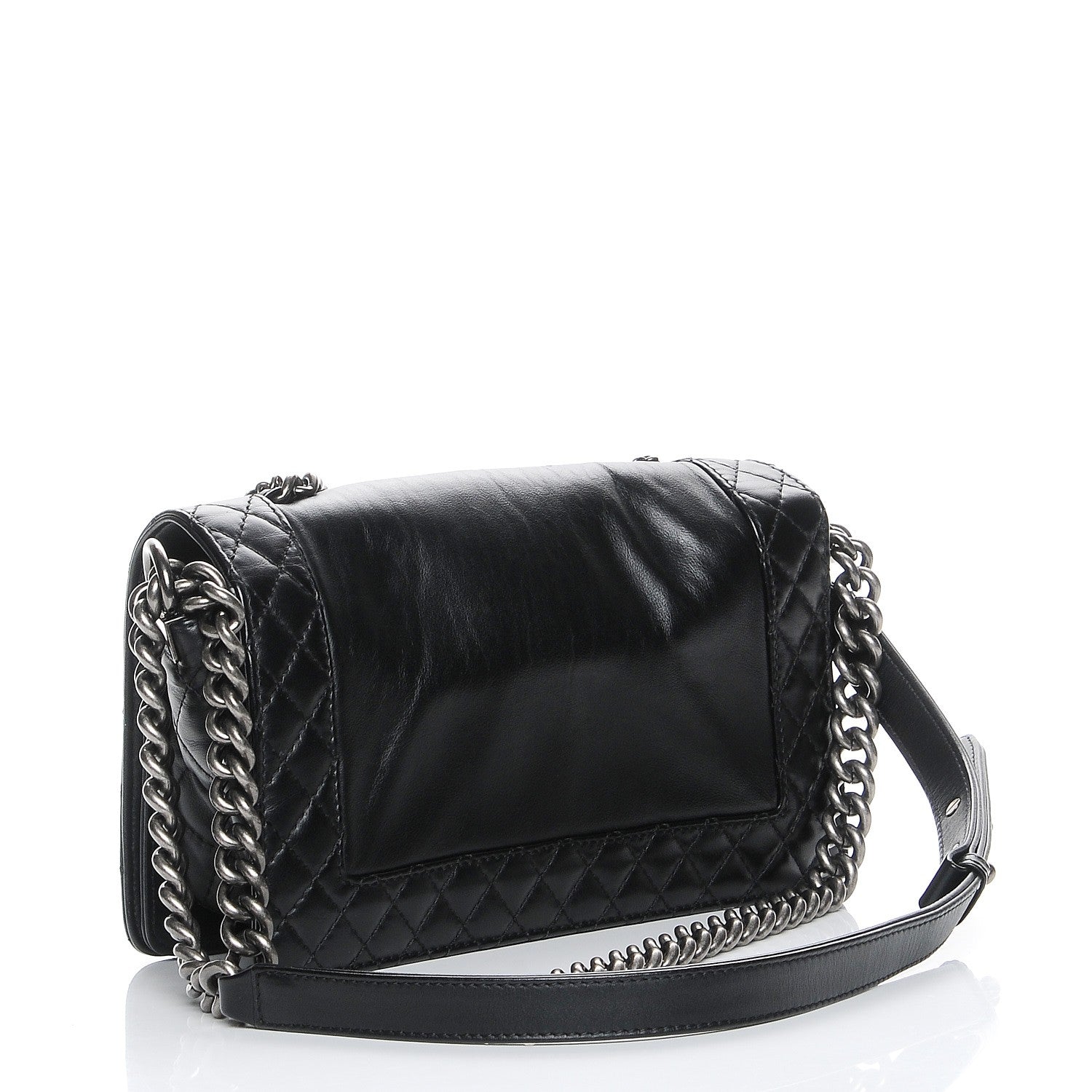 Chanel Calfskin Enchained Medium Boy Flap Black 3 of 10