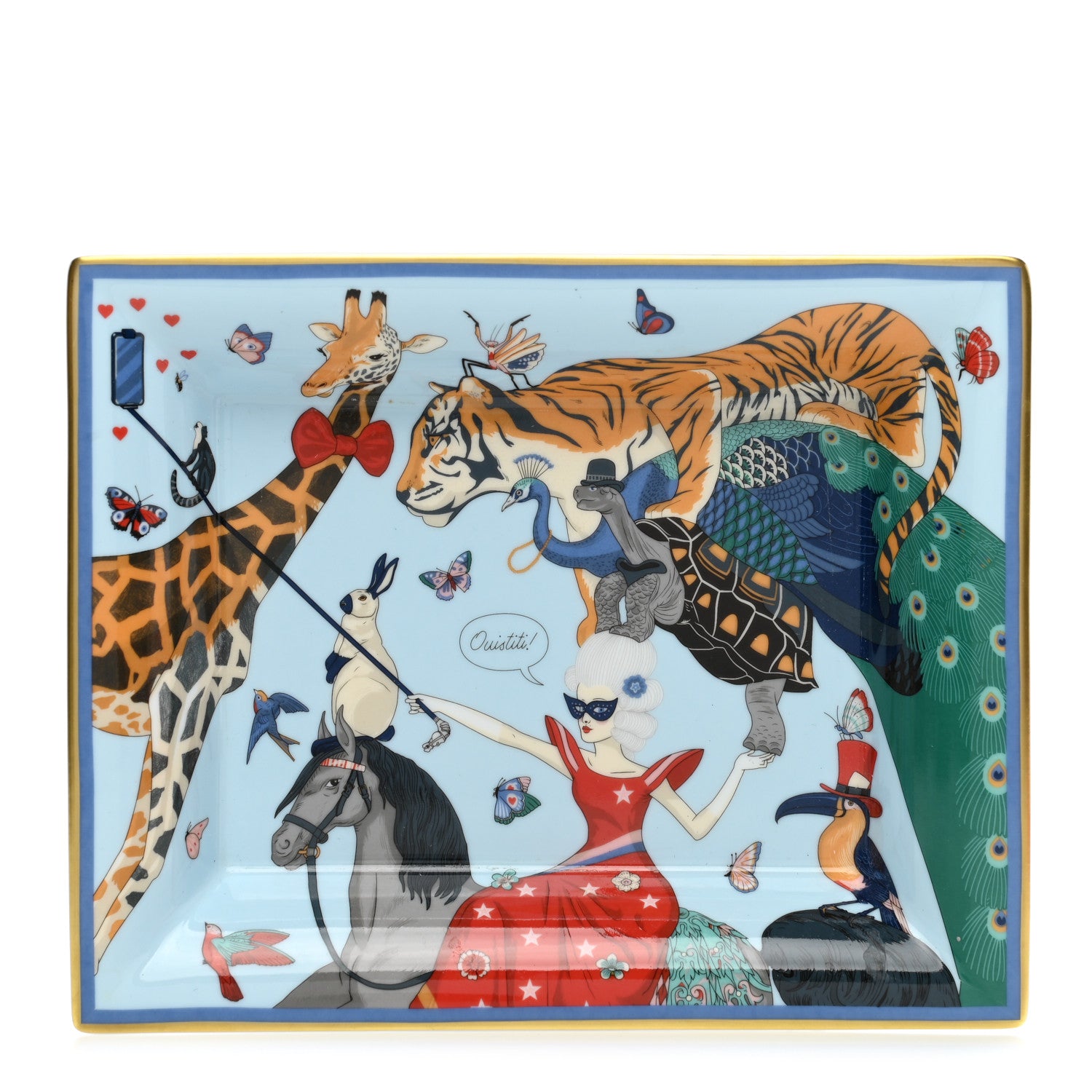 Hermes Porcelain Hermes Story Change Tray Bleu Gris 1 of 6