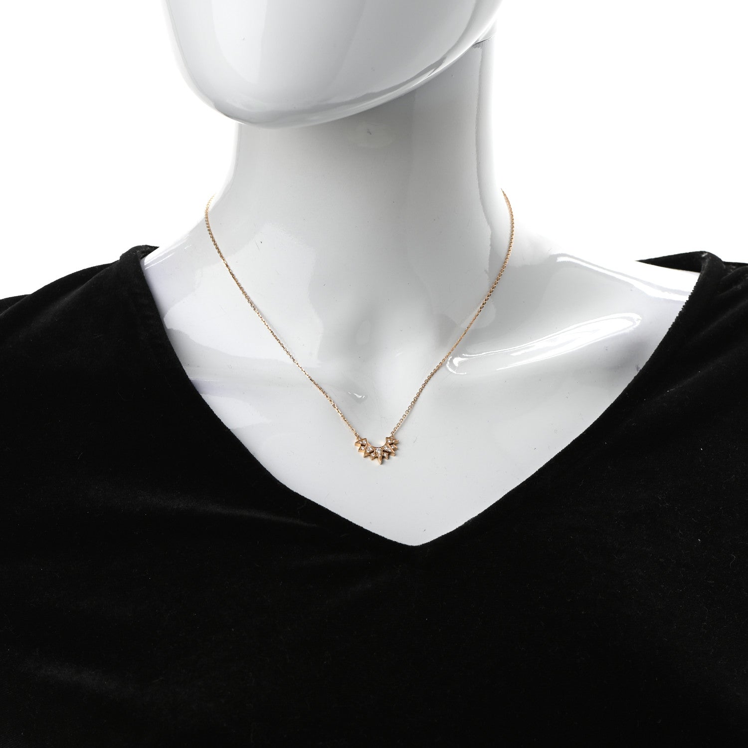 Piaget 18K Rose Gold Diamond Sunlight Pendant Necklace 2 of 6