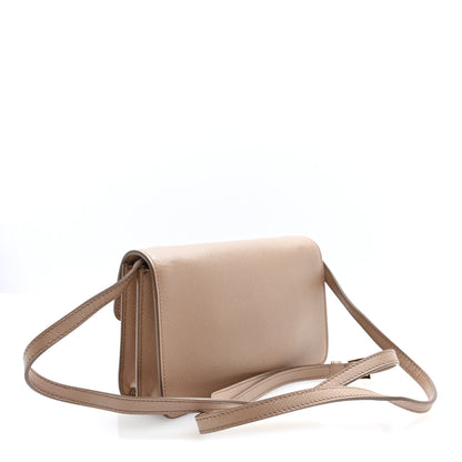 Prada Saffiano Lux Mini Triangle Embleme Flap Shoulder Bag Cammeo 2 of 8