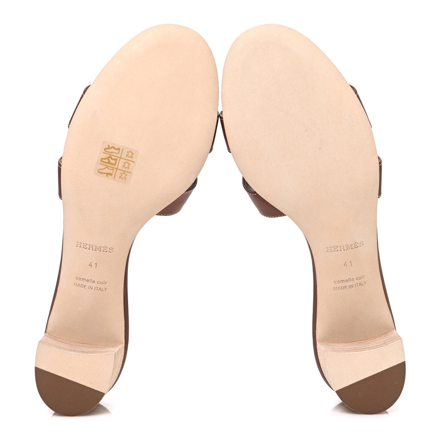 Calfskin Oasis Sandals 41 Gold