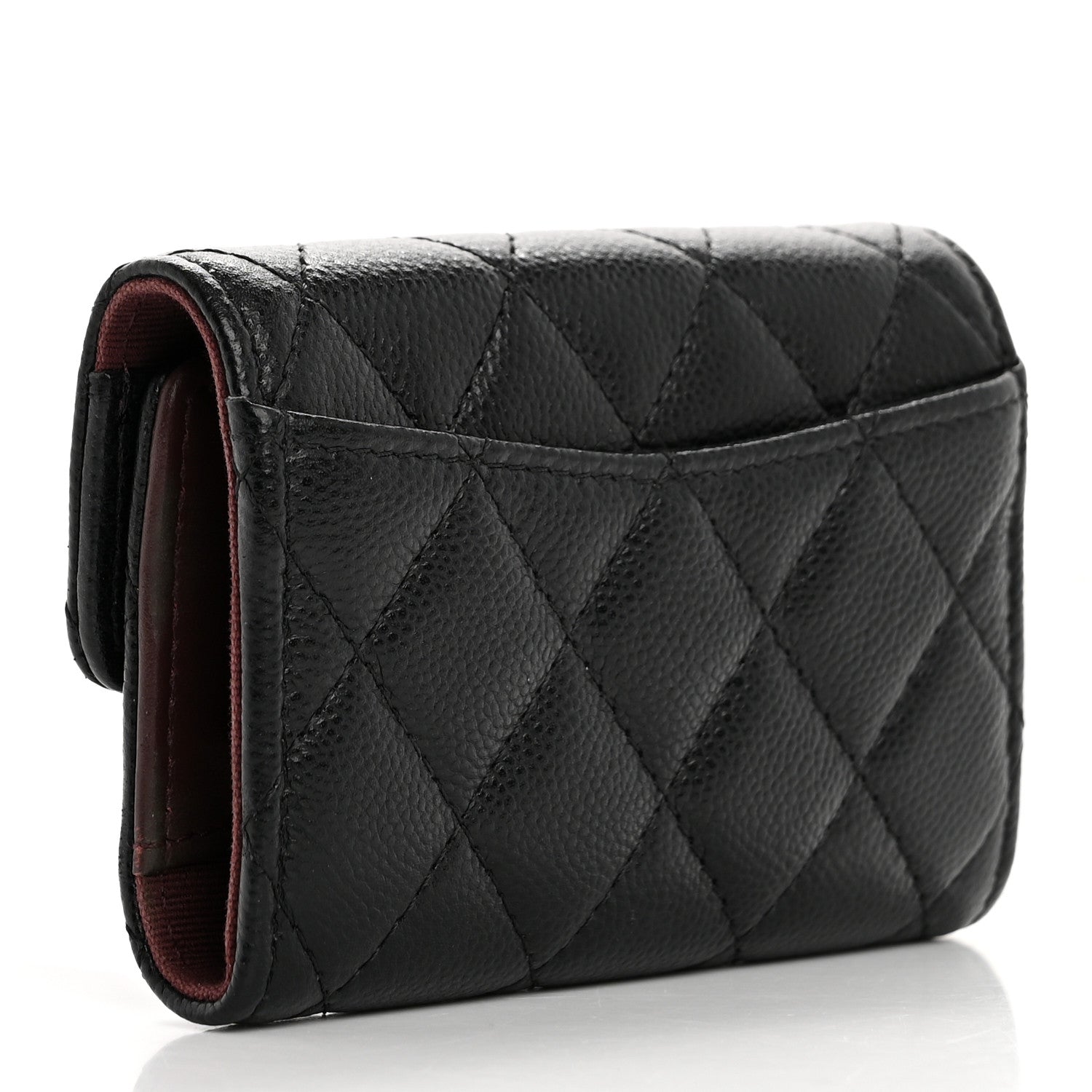 Chanel Caviar Quilted Classic 4 Key Holder Wallet Black 3 of 9