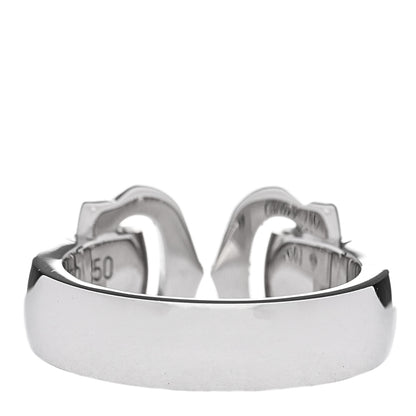 Cartier 18K White Gold Diamond C De Cartier Ring 50 5.5 3 of 4
