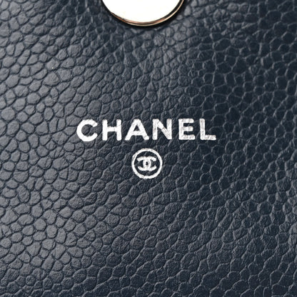 Chanel Caviar Half Moon Wallet On Chain WOC Dark Blue 6 of 11