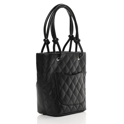 Chanel Calfskin Quilted Medium Cambon Tote Black White 3 of 17