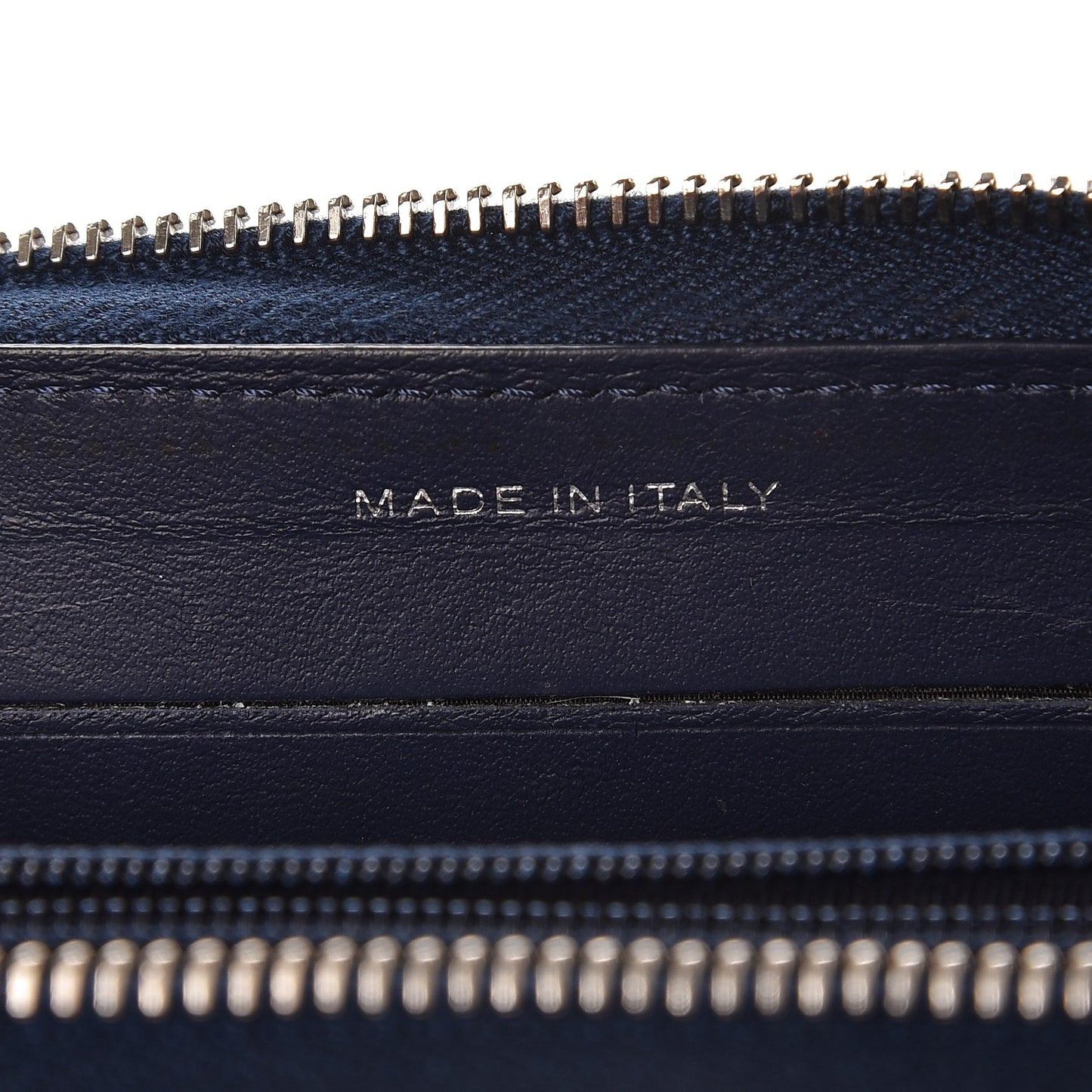 Caviar Quilted Medium Zip Around Wallet Navy