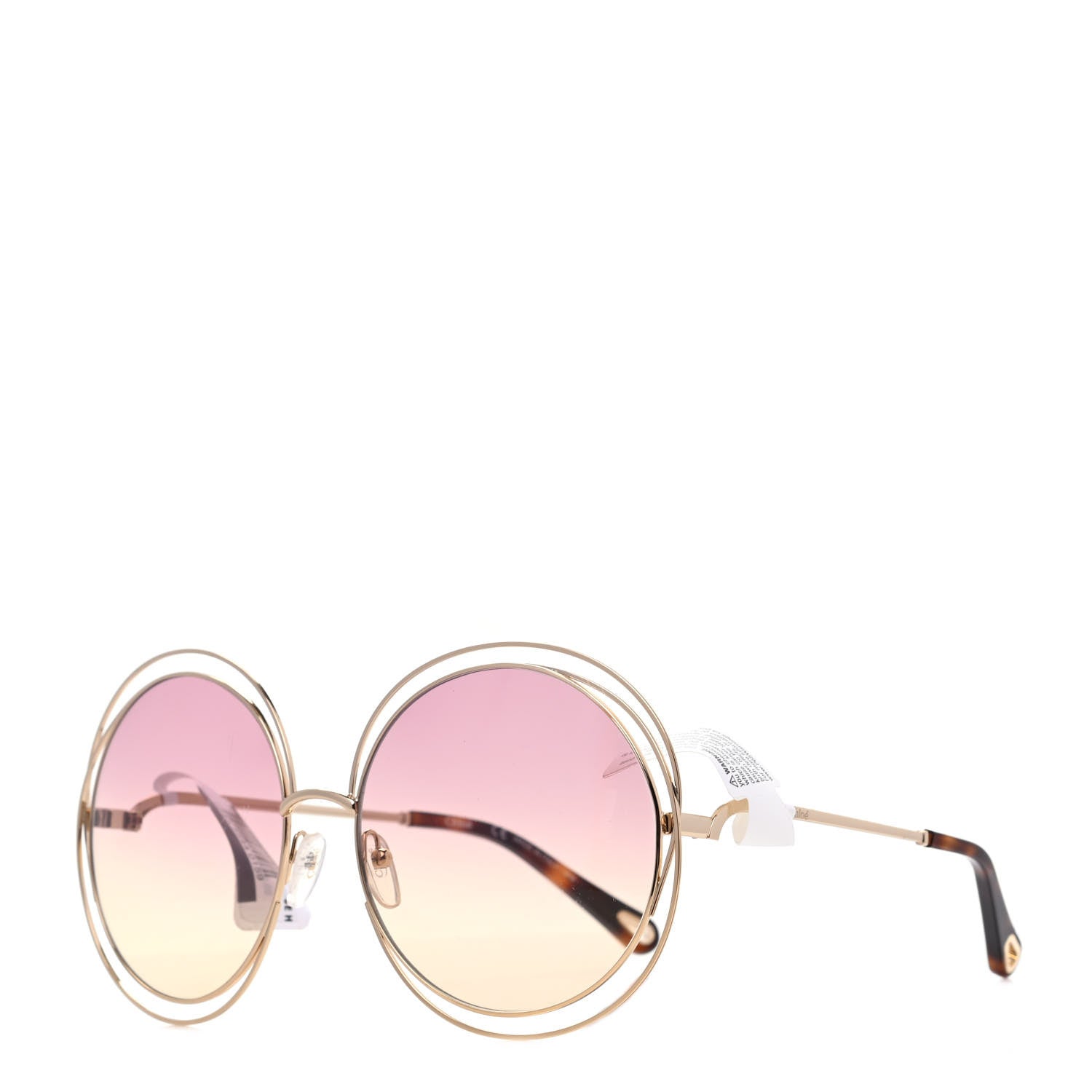 Chloe Oversized Round Carlina Oversized Round Sunglasses CE114SD Gold Pink 1 of 7