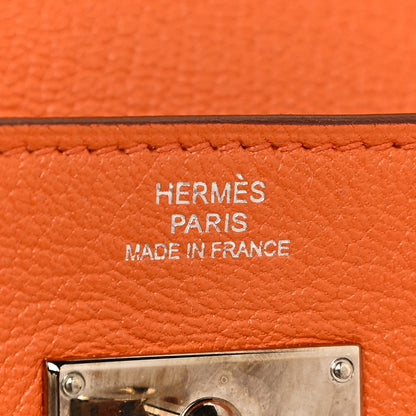 Hermes Chevre Mysore Kelly Longue Wallet Orange 9 of 16