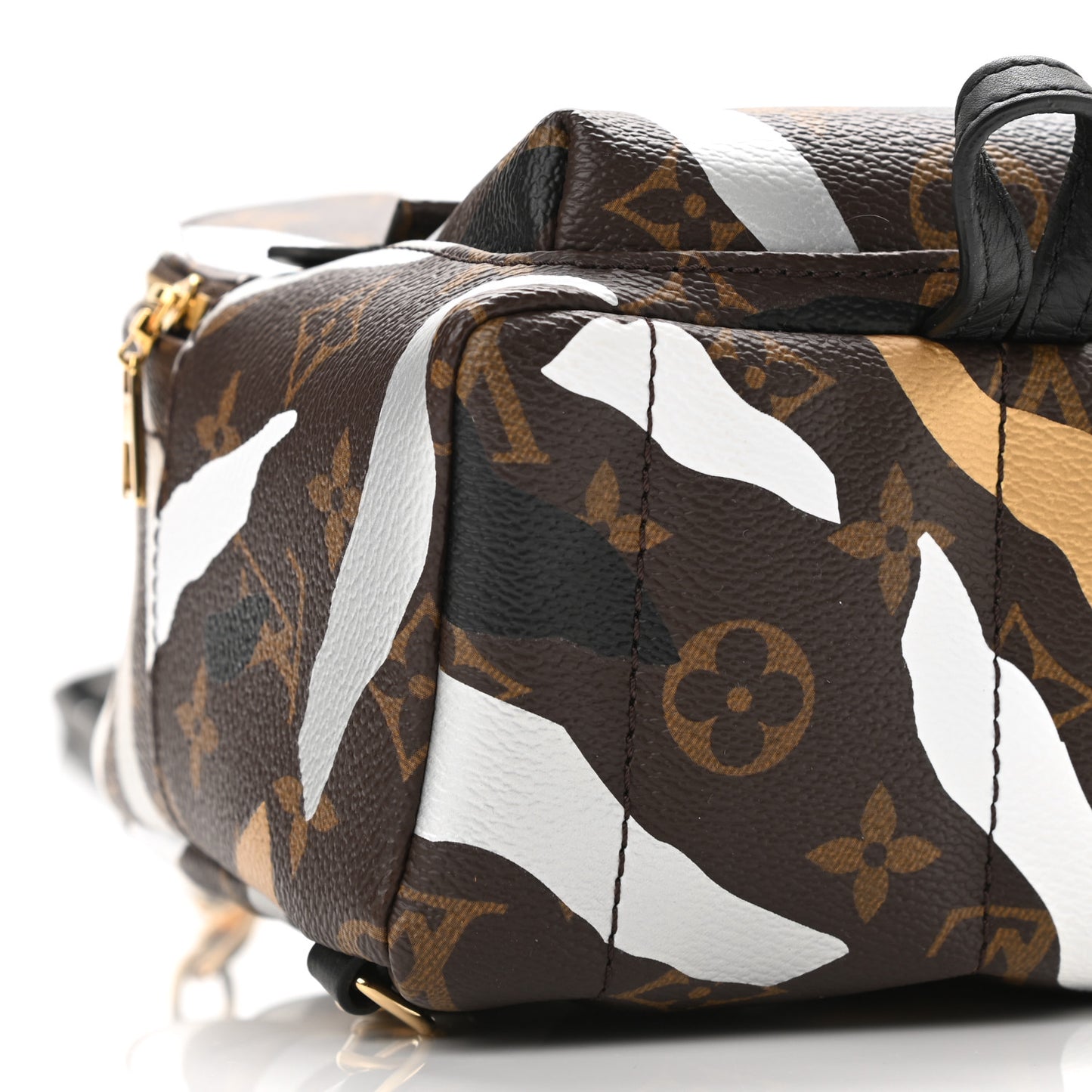 X LOL Monogram Palm Springs Backpack Mini Gold Silver