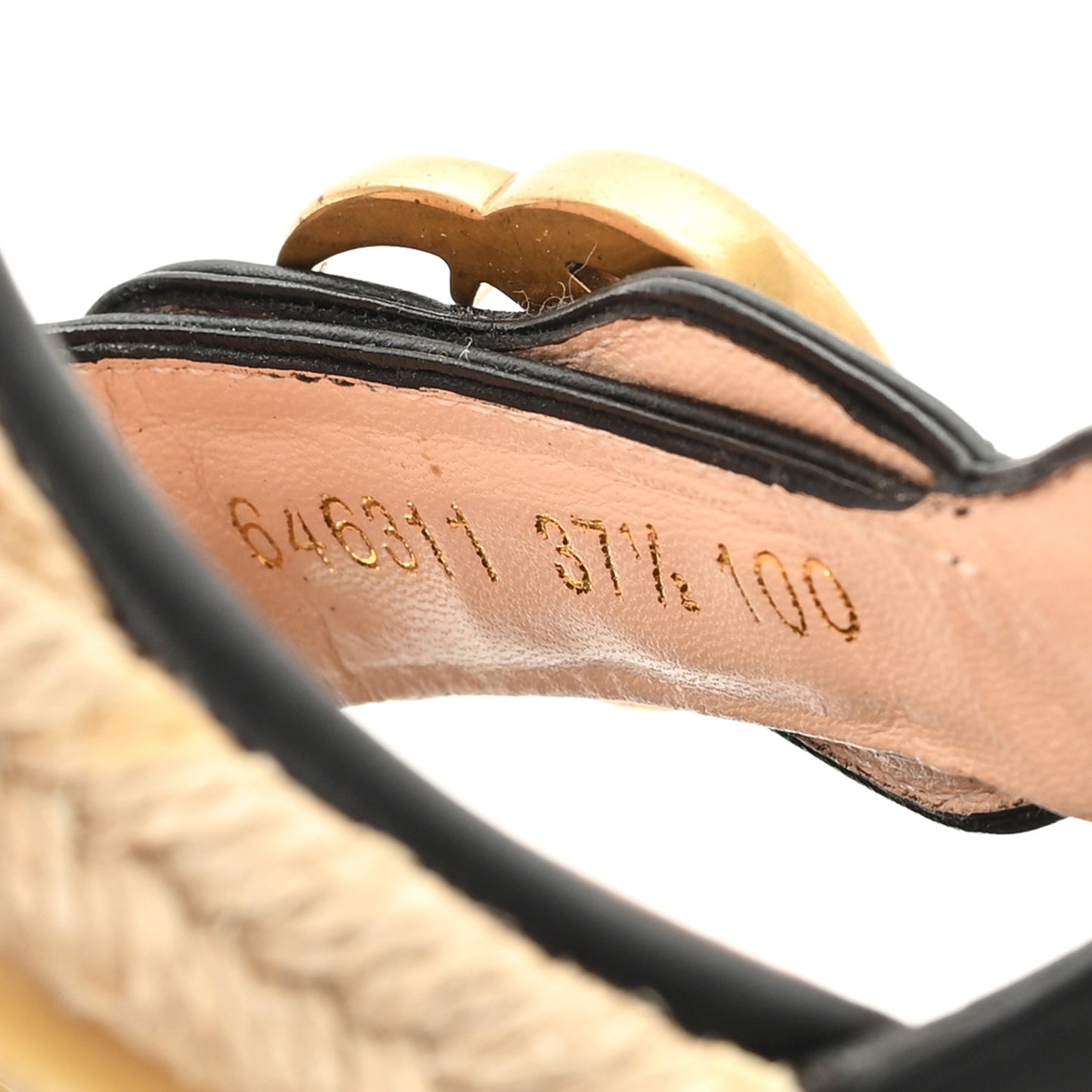 Galassia Aitana Espadrille 10/95mm Wedge Sandals 37.5 Black