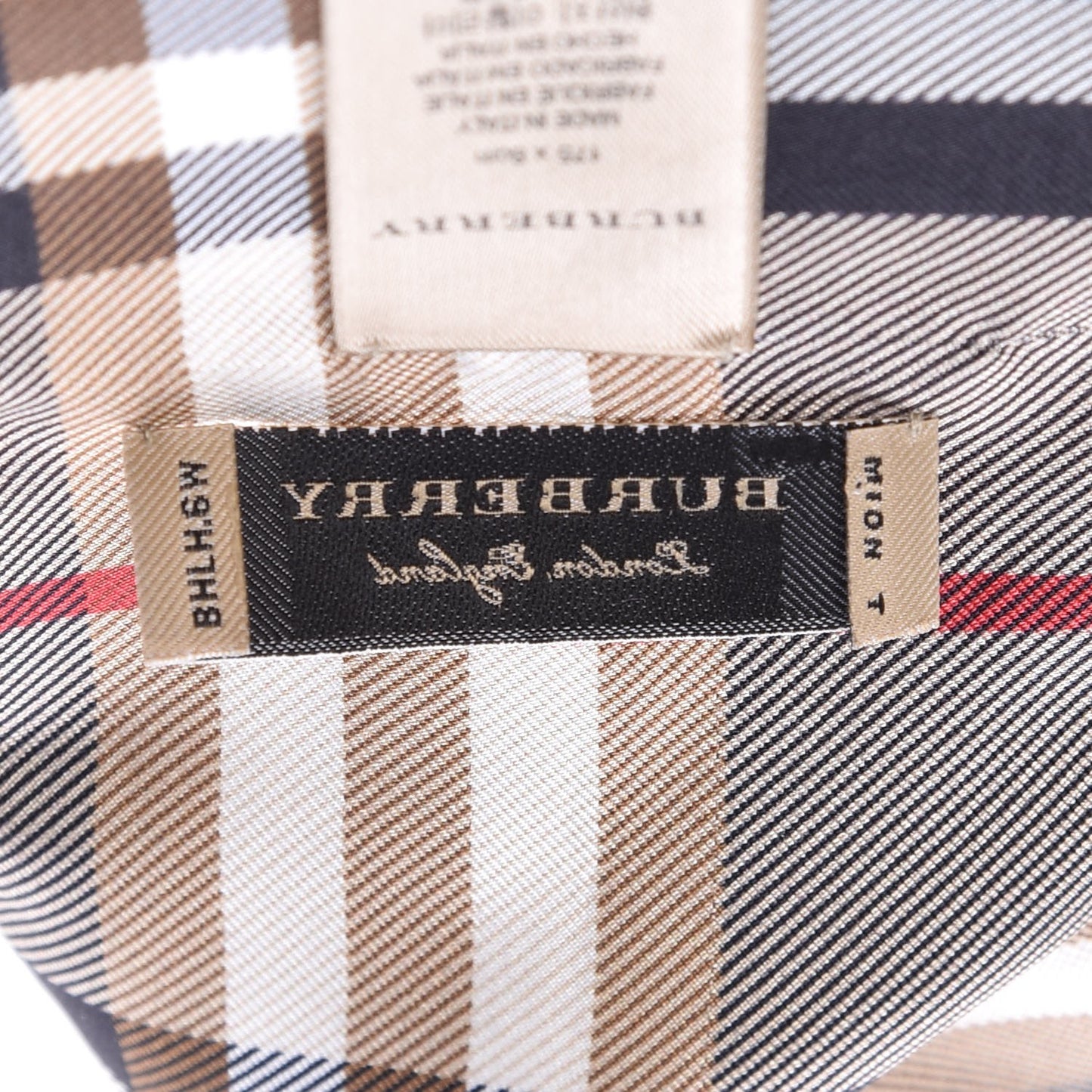 Silk Castleford Check Skinny Scarf Camel
