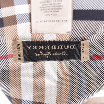 Burberry Silk Castleford Check Skinny Scarf Camel 4 of 7