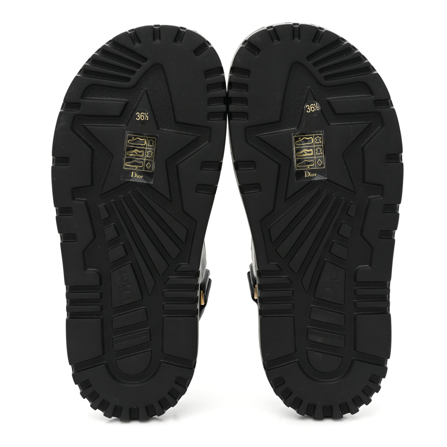 Lambskin Dioract 10mm Sandals 36.5 Black