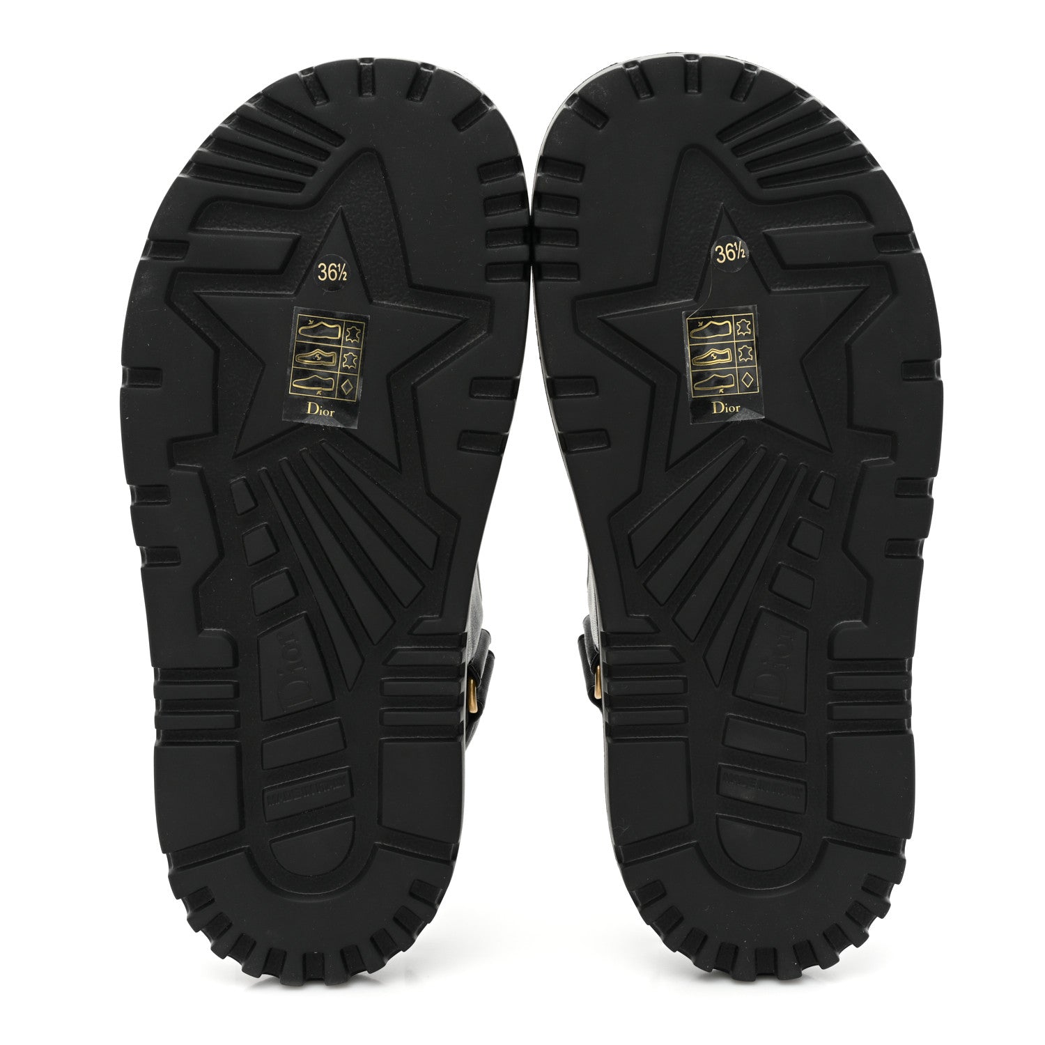 Christian Dior Lambskin Dioract 10mm Sandals 36.5 Black 5 of 10