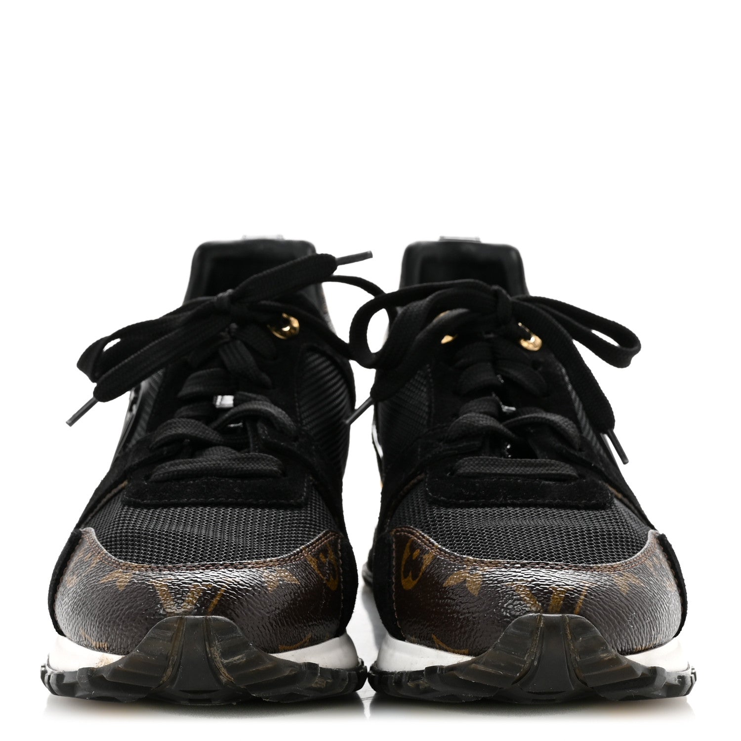 Louis Vuitton Suede Monogram Run Away Sneakers 36.5 Black 3 of 11
