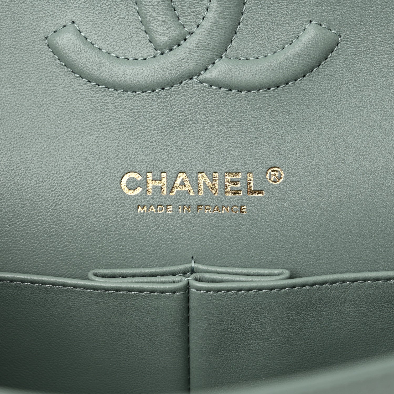 Chanel Caviar Quilted Medium Double Flap Green 6 of 11