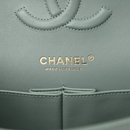 Chanel Caviar Quilted Medium Double Flap Green 6 of 11