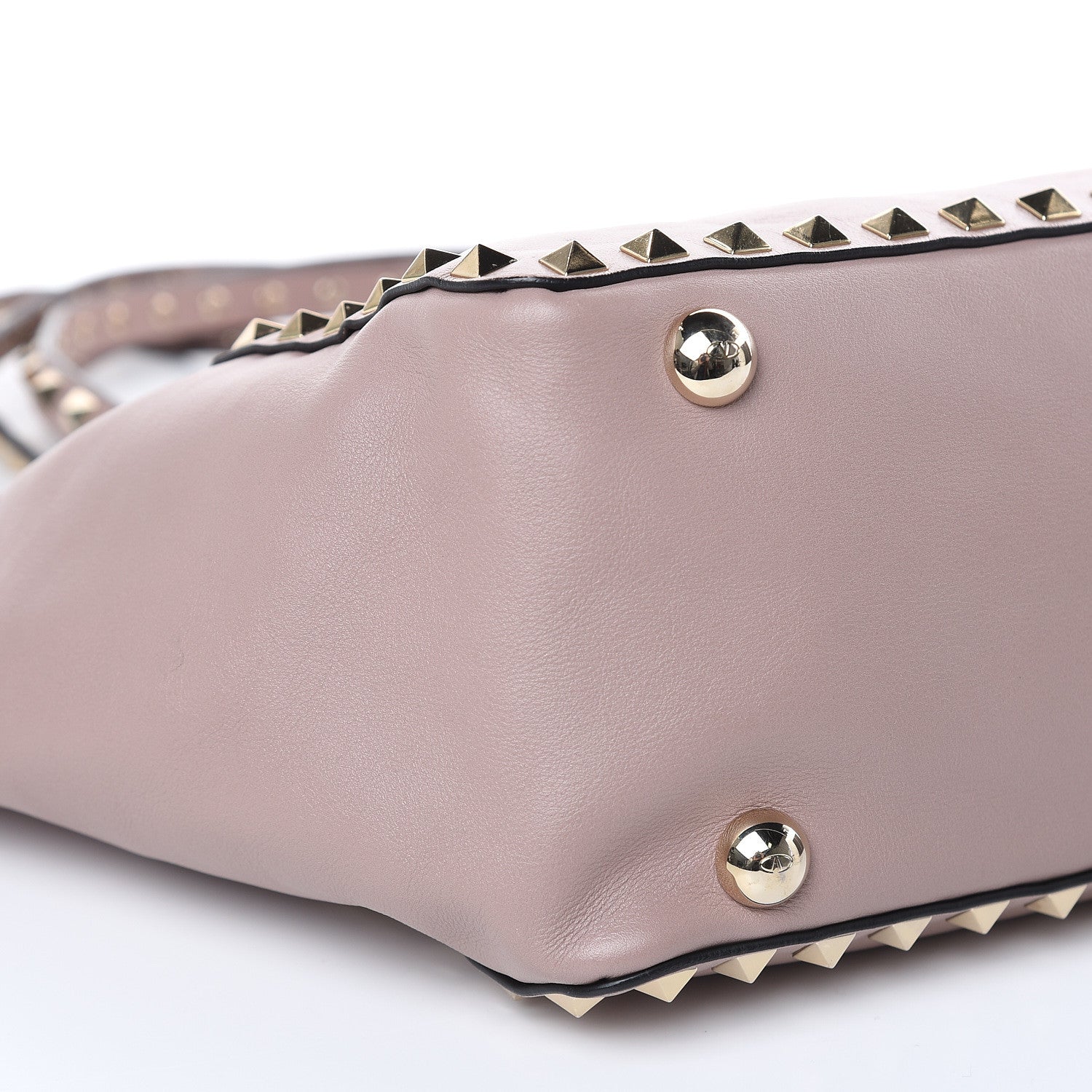 Valentino Garavani Vitello Small Rockstud Tote Poudre 7 of 14