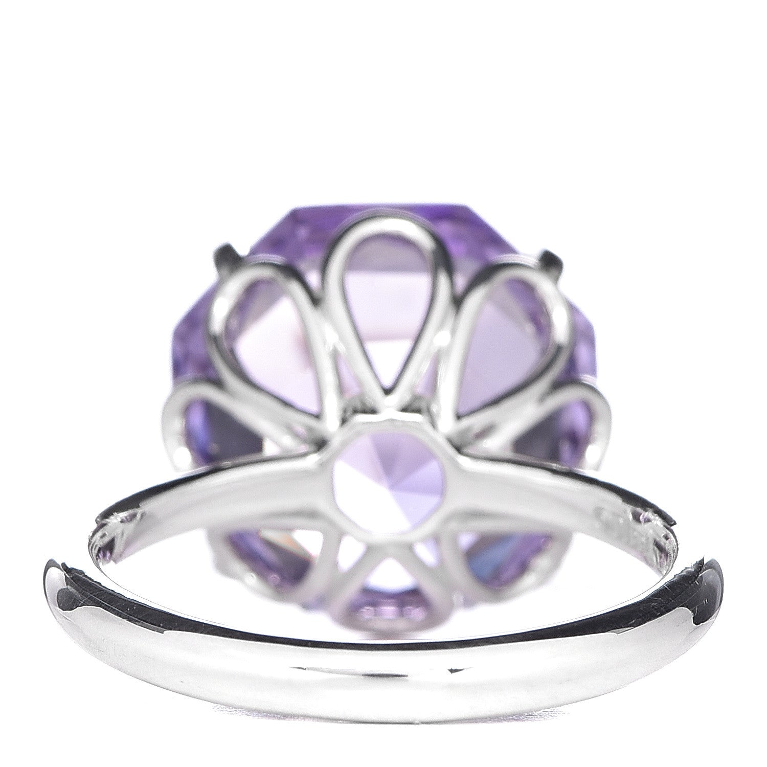 Tiffany Sterling Silver Amethyst Round Sparklers Cocktail Ring 52 6 4 of 6