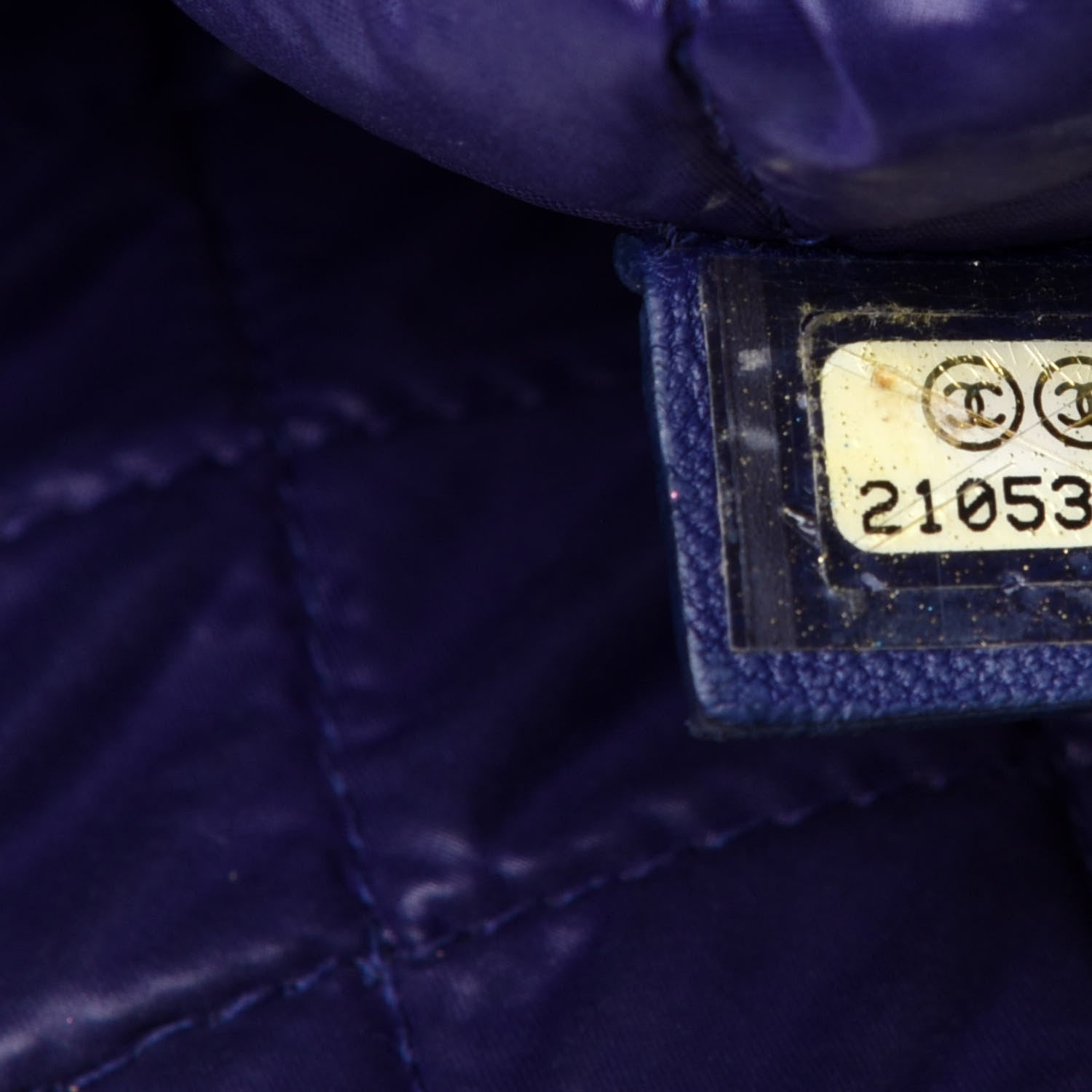 Chanel Lambskin Quilted Medium Cosmetic Case Blue 7 of 12